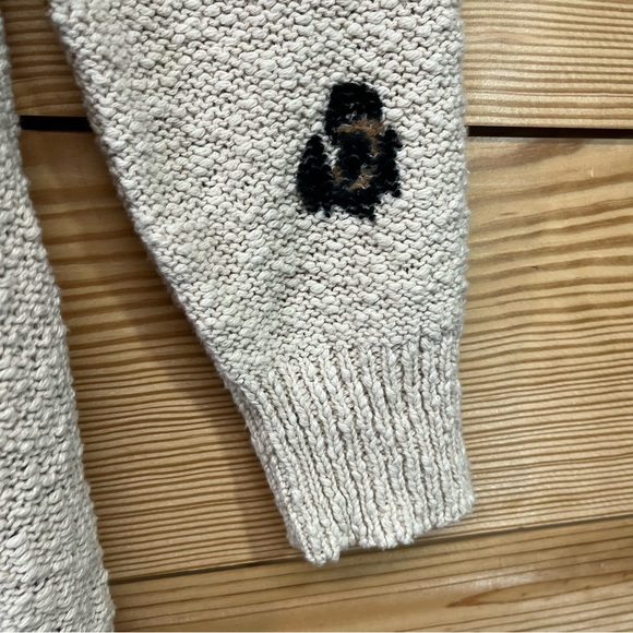 Foxcroft Nikita Cardigan Sweater Medium Leopard Beige Black 100% Cotton NWT - Picture 10 of 16